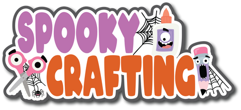 Spooky Craftying - Scrapbook Page Title Sticker