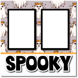 Spooky - Printed Premade Scrapbook Page 12x12 Layout