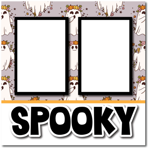 Spooky - Printed Premade Scrapbook Page 12x12 Layout