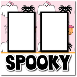 Spooky - Printed Premade Scrapbook Page 12x12 Layout