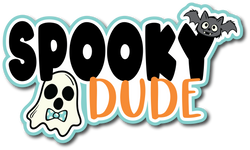 Spooky Dude - Scrapbook Page Title Sticker