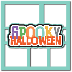 Spooky Halloween - 5 Frames - Scrapbook Page Layered Overlay Kit