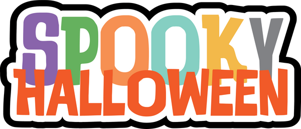 Spooky Halloween - Scrapbook Page Title Sticker