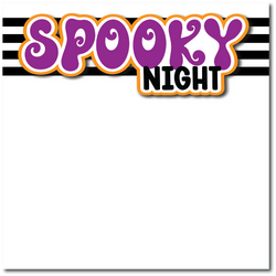 Spooky Night - Printed Premade Scrapbook Page 12x12 Layout