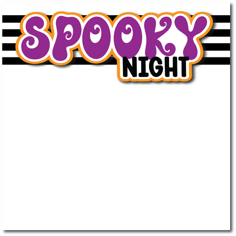 Spooky Night - Printed Premade Scrapbook Page 12x12 Layout