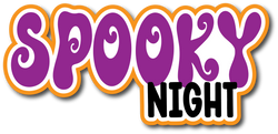 Spooky Night - Scrapbook Page Title Sticker