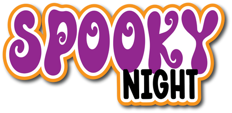 Spooky Night - Scrapbook Page Title Die Cut