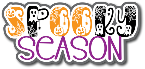 Spooky Season - Scrapbook Page Title Die Cut