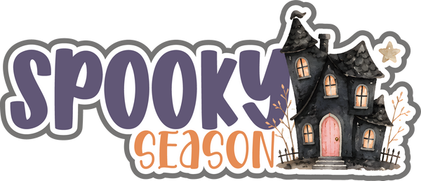 Spooky Season - Scrapbook Page Title Die Cut