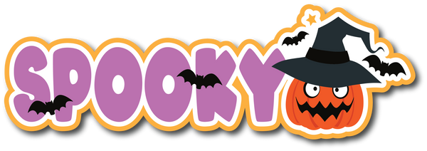 Spooky - Scrapbook Page Title Sticker