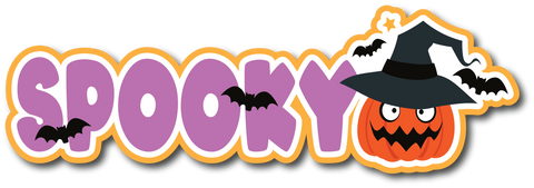 Spooky - Scrapbook Page Title Sticker