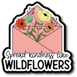 Spread Kindness Like Wildflowers - Scrapbook Page Title Sticker