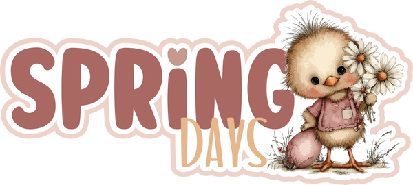 Spring Days - Scrapbook Page Title Sticker