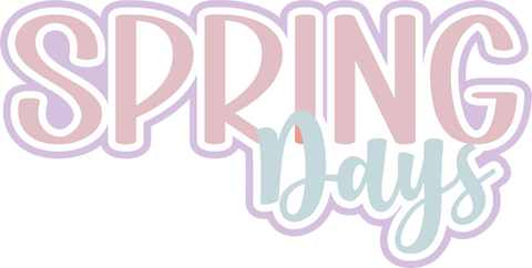 Spring Days - Scrapbook Page Title Sticker