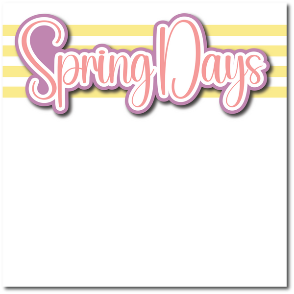 Spring Days - Printed Premade Scrapbook Page 12x12 Layout