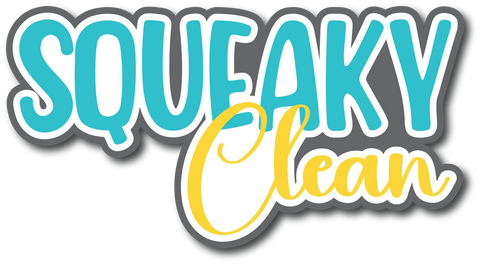 Squeaky Clean - Scrapbook Page Title Sticker