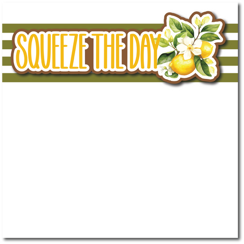 Squeeze the Day - Printed Premade Scrapbook Page 12x12 Layout