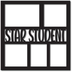Star Student - 5 Frames - Digital Cut File - SVG - INSTANT DOWNLOAD