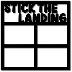 Stick the Landing - 4 Frames - Digital Cut File - SVG - INSTANT DOWNLOAD