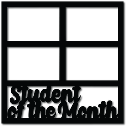 Student of the Month - 4 Frames - Digital Cut File - SVG - INSTANT DOWNLOAD