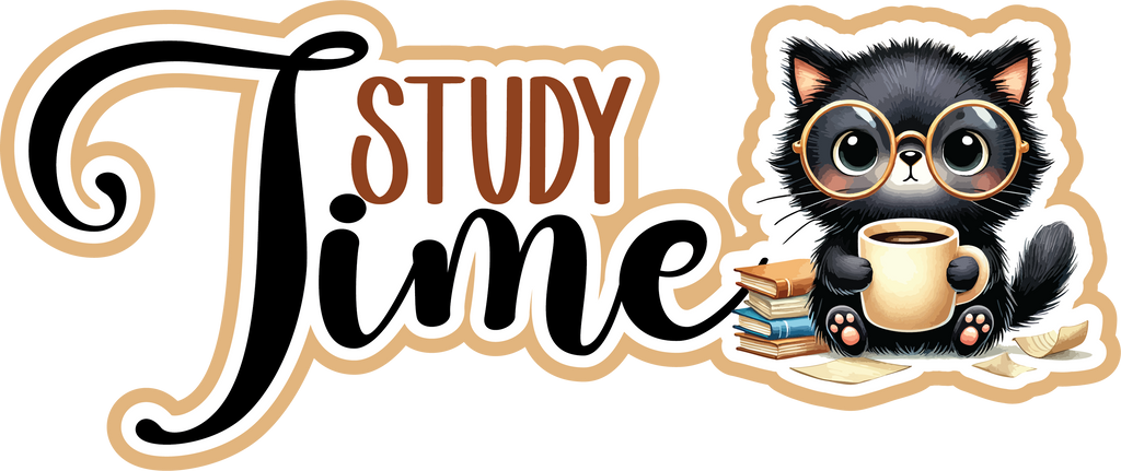 Study Time Sticker Study Time - Scrapbook Page Title Sticker – Autumn's Crafty Corner
