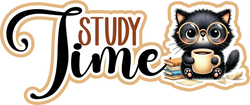 Study Time - Scrapbook Page Title Die Cut