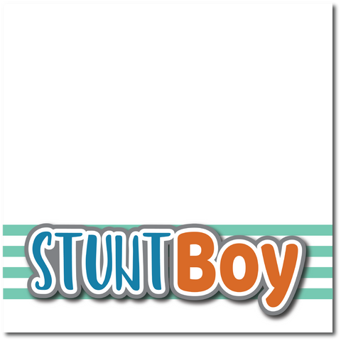 Stunt Boy - Printed Premade Scrapbook Page 12x12 Layout