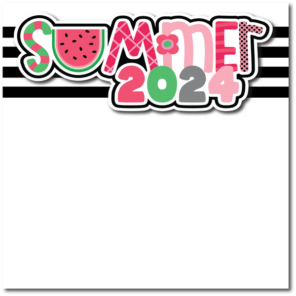 Summer 2024 - Printed Premade Scrapbook Page 12x12 Layout