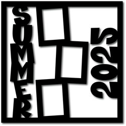 Summer 2025 - 3 Frames - Scrapbook Overlay - Digital Cut File - SVG - INSTANT DOWNLOAD
