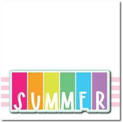 Summer - Printed Premade Scrapbook Page 12x12 Layout