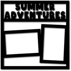 Summer Adventures - 2 Frames - Digital Cut File - SVG - INSTANT DOWNLOAD