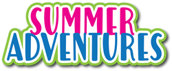 Summer Adventures - Scrapbook Page Title Die Cut