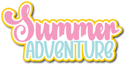 Summer Adventure - Scrapbook Page Title Die Cut