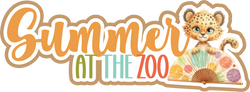 Summer at the Zoo - Scrapbook Page Title Die Cut
