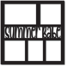 Summer Babe - 5 Frames - Digital Cut File - SVG - INSTANT DOWNLOAD