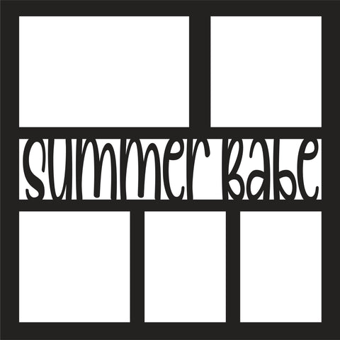 Summer Babe - 5 Frames - Scrapbook Page Overlay Die Cut