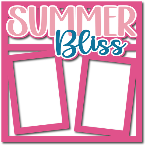 Summer Bliss - 2 Frames - Scrapbook Page Layered Overlay Kit