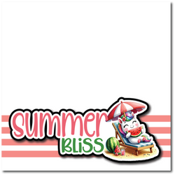 Summer Bliss - Printed Premade Scrapbook Page 12x12 Layout