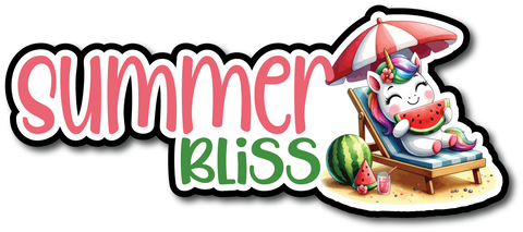 Summer Bliss - Scrapbook Page Title Sticker