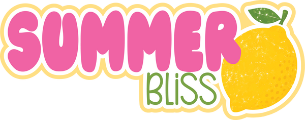 Summer Bliss - Scrapbook Page Title Die Cut