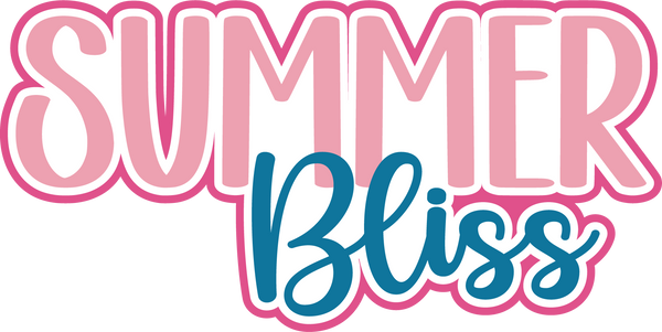 Summer Bliss - Scrapbook Page Title Sticker