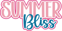 Summer Bliss - Scrapbook Page Title Die Cut