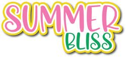 Summer Bliss - Scrapbook Page Title Die Cut