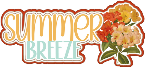 Summer Breeze - Scrapbook Page Title Sticker