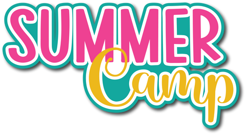 Summer Camp - Scrapbook Page Title Die Cut