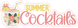 Summer Cocktails - Scrapbook Page Title Sticker