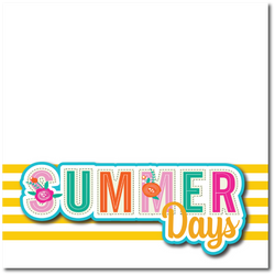 Summer Days - Printed Premade Scrapbook Page 12x12 Layout