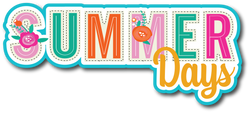 Summer Days - Scrapbook Page Title Die Cut