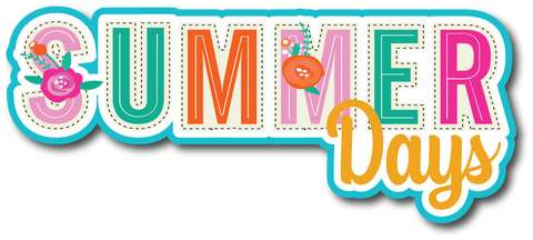 Summer Days - Scrapbook Page Title Die Cut