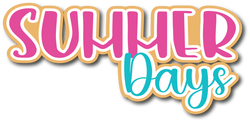 Summer Days - Scrapbook Page Title Sticker